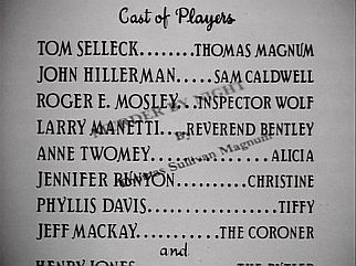 Cast of Players