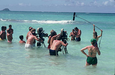 Shooting the famous snorkel scene from 'Three Minus Two'