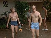 A.J. Simon (Jameson Parker), Higgins, Rick Simon (Gerald McRaney) & Magnum