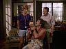 Barbara Terranova (Marcia Wallace), Magnum (Tom Selleck) & Higgins (John Hillerman)