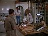 Higgins (John Hillerman), Magnum (Tom Selleck) & Alice Cook (Pamela Susan Shoop)