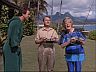 Magnum (Tom Selleck), Higgins (John Hillerman) & Agatha Chumley (Gillian Dobb)