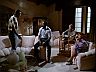 Magnum (Tom Selleck), T.C. (Roger E. Mosley), Higgins (John Hillerman) & Carol (Kathleen Lloyd)