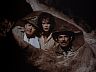 Higgins (John Hillerman), Connie Northrop (Margaret Colin) & Magnum (Tom Selleck)