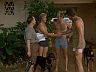 Higgins (John Hillerman), A.J. Simon (Jameson Parker), Rick Simon (Gerald McRaney) & Magnum (Tom Selleck)
